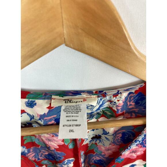 Whisper Floral V Neck Blouse size 2xl - Picture 3 of 4